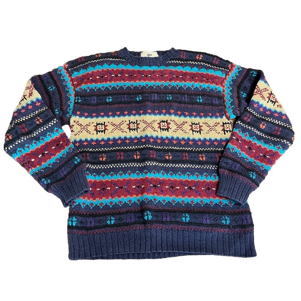 Vtg Mackinaw Sweater‎ Sweatshirt Abstract Print Size XL